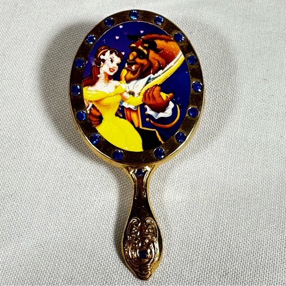 Disney Jewelry - Disney Movie Club Pin Beauty and the Beast Belle Mirror Jeweled Gems